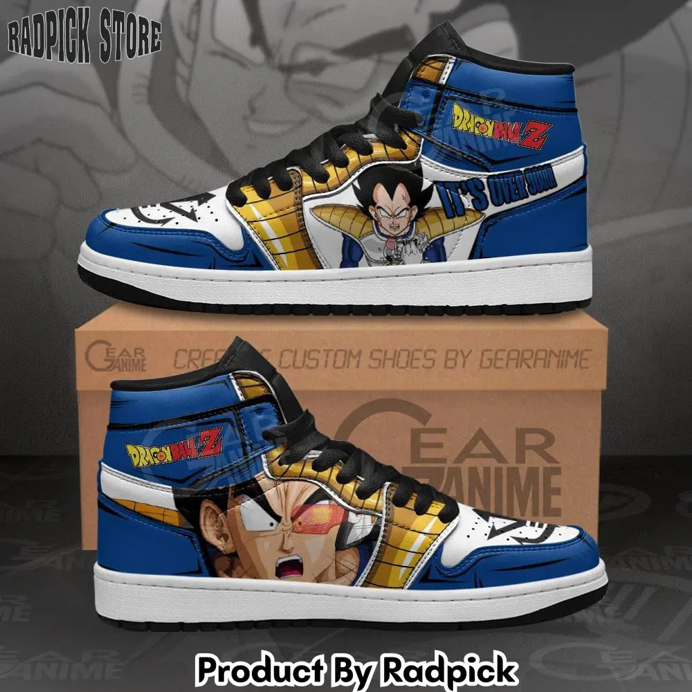 Vegeta over 9000 air jordan high top sneakers anime mn08  rp0355837